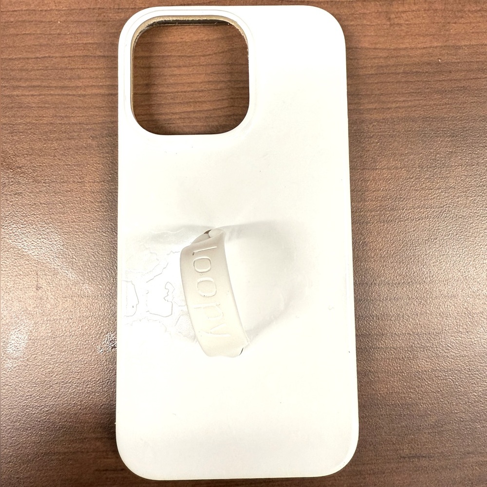 Loopy case for iPhone 13Pro, white opal leopard, righty